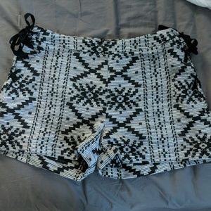 Black and White printed shorts